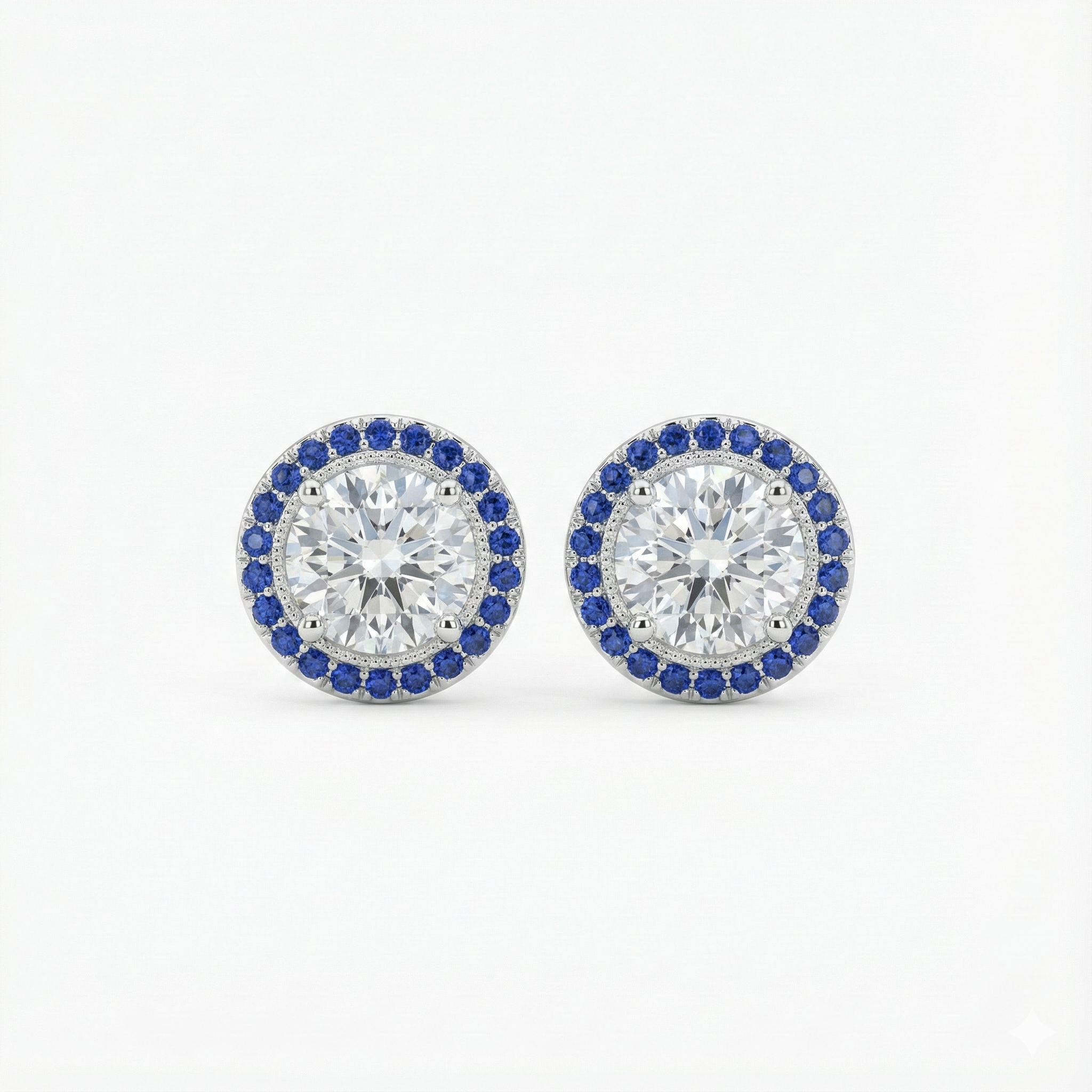 Brinco Redondo Cravejado Halo 7mm em Prata 925