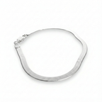 Pulseira Fita Laminada Diamantada 18cm em Prata 925