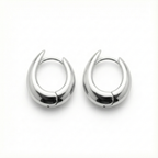 Brinco Argola Click Gota 15mm em Prata 925