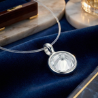 Colar Ponto de Luz Fio Invisível com Zircônia em Prata 925