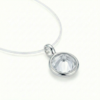 Colar Ponto de Luz Fio Invisível com Zircônia em Prata 925